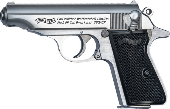 Walther 4796027 PP 380 ACP 7+1 3.90 Stainless Steel Barrel, Stainless Serrated Steel Slide, Stainless Aluminum Frame w/Beavertail, Textured Poly Grip, Pistol