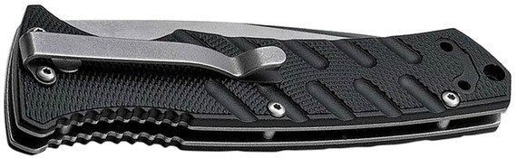 Boker 01BO457 Plus Strike Auto Pocket 3.35 Drop Point Plain Black D2 Steel Blade Aluminum Handle, Knife