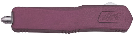 Great Lakes GLKMDSMTCHY GLFA Medium 3.50 OTF Plain Steel Blade, Black Cherry Cerakote Aluminum Handle, Knife