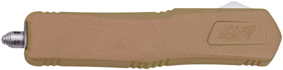 Great Lakes GLKMDSMTFDE GLFA Medium 3.50 OTF Plain Steel Blade, Flat Dark Earth Cerakote Aluminum Handle, Knife