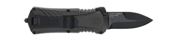 M&P Accessories 1219171 M&P Compact 1.90 OTF Plain Black Oxide Stainless Steel Blade, Gray/Black Aluminum Handle, Knife
