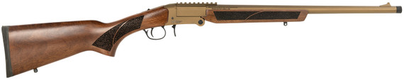 Gforce GFTXP3520YT GFTXP Youth 350 Legend 1rd 20 Bronze Cerakote Steel Barrel, Bronze Cerakote Pic Rail Steel Receiver, Fixed Walnut Wood Stock, Rifle