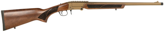Gforce GFTXP4020Y GFTXP Youth 400 Legend 1rd 20 Bronze Cerakote Steel Barrel, Bronze Cerakote Pic Rail Steel Receiver, Fixed Walnut Wood Stock, Rifle