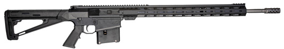 Great Lakes GL10LA65PRCSSBLK GLFA 6.5 PRC 10+1 24 Stainless Threaded Barrel, Black Cerakote Pic Rail Aluminum Receiver, M-LOK Handguard, Hogue Fixed Black Synthetic Stock, Mil-Spec Grip, Rifle