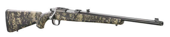 Ruger 7421 77/357 357 Mag 5+1 18.50 Blued Threaded Barrel, Blued Integral Scope Mount Steel Receiver, Fixed Kryptek Obskura Nox Camo Synthetic Stock, Thread Protector, Rifle