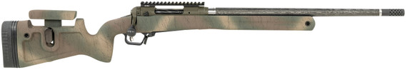 Savage 58155 110 Pro Pursuit 308 Win 3+1 20 Proof Research CF Threaded Barrel, Magpul OD Green Cerakote Pic Rail Stainless Steel Receiver, M-LOK Forend, Grayboe Phoenix 2 w/Adj Comb & LOP Earth Tone Camo w/Black Webbing Synthetic Stock, Rifle