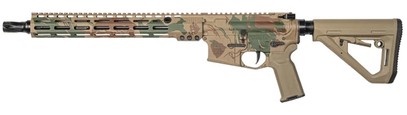 Sons Of Liberty Gun Works OB1L8913.7XL OB1 Craighead 223 Rem/5.56 NATO 30+1 13.70 Black QPQ Combat Grade Barrel, Rhodesian Camo Cerakote Aluminum Receiver w/Pic Rail, M-LOK Handguard, Magpul DT Tan Poly Stock, Magpul K2+ Grip, Rifle