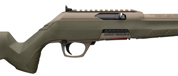 Winchester 521159102 Wildcat SR 22 LR 10+1 16.50 Flat Dark Earth Threaded Barrel, Flat Dark Earth Pic Rail Poly Receiver, Adj Cheek Piece & LOP OD Green Synthetic Stock, Rifle