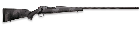 Weatherby MLW01N7MMRR8B Mark V Live Wild 7mm Rem 3+1 26 Gray Cerakote Fluted Threaded Barrel, Gray Cerakote Drilled & Tapped Steel Receiver, Fixed Black w/Gray Accents Poly Stock, Right Hand, Rifle