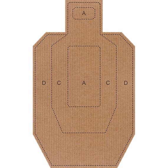 Action Target IPSC-CB IPSC/USPSA Targets Hanging Cardboard 18 x 30 100Ct