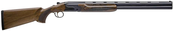 Charles Daly 930394 202E 12 Gauge Break Open 3 2rd 28 Black Over/Under Vent Rib Barrel, Black Engraved Steel Receiver, Fixed w/Pistol Grip Walnut Stock, Shotgun