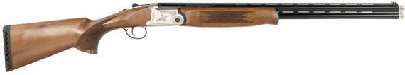 Gforce GF52824Y Filthy Pheasant Youth 28 Gauge Break Open 3 2rd 24 Over/Under Vent Rib Barrel, Nickel Plated Engraved Receiver, Fixed Turkish Walnut Stock, Shotgun