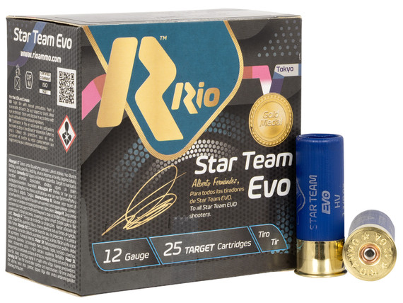 Rio Ammunition ST32HV8 Star Team EVO High Velocity 12 Gauge 2.75 1 1/8 oz 8 Shot 25 Per Box/ 10 Cs, Shotshell Lead Loads