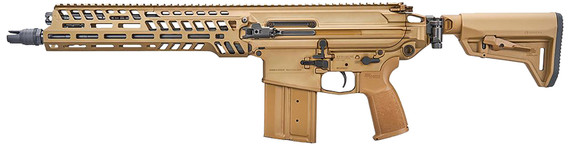 Sig Sauer RSPEAR6813BNGSBR MCX Spear SBR 6.8x51mm 20+1 13 Blk  Threaded BBL, Coyote Anodized Pic Rail Alloy  Receiver, M-LOK Handguard, Magpul Push Button Fold SL-M Coyote Synthetic Stock, AR Compatible Reduced Angle Grip, Ambidex, Rifle