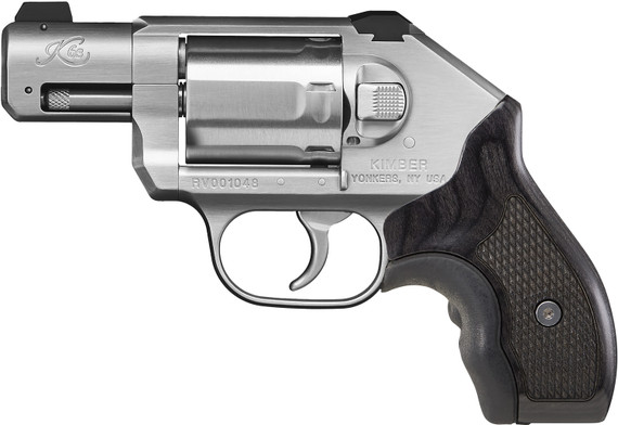 Kimber 3400003CA K6S w/Laser *CA Compliant DAO 357 Mag 6 Shot 2 Brushed Stainless Steel Barrel & Cylinder, Brushed Stainless Steel Frame, Black Hogue Rubber Grip, Crimson Trace Laser, Concealed Hammer, Revolver