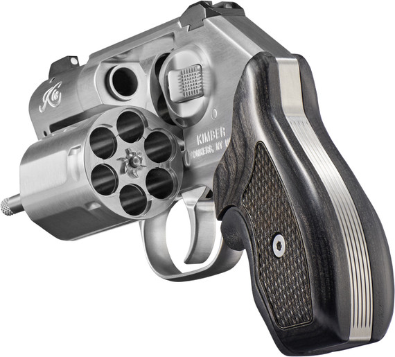 Kimber 3400003CA K6S w/Laser *CA Compliant DAO 357 Mag 6 Shot 2 Brushed Stainless Steel Barrel & Cylinder, Brushed Stainless Steel Frame, Black Hogue Rubber Grip, Crimson Trace Laser, Concealed Hammer, Revolver