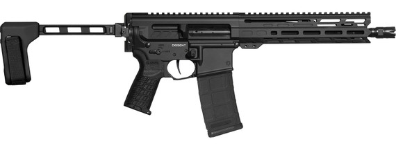 CMMG 30AC50F-AB Dissent MK4 300 Blackout 30+1 10.50 Black Nitride Threaded Barrel, 5.50 M-LOK Handguard, Black Armor Cerakote Aluminum Pic Rail Receiver, Black CMMG Zeroed Grip, Tactical Pistol