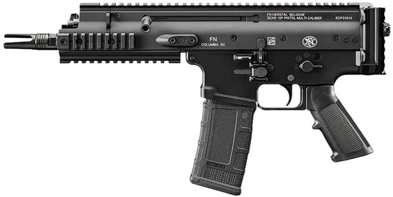 FN 38101242 SCAR 15P 300 Blackout 30+1 7.50 Black Chrome Lined Steel Barrel, Black Anodized Aluminum Pic Rail Receiver, Black Poly Grip, Ambi, Tactical Pistol