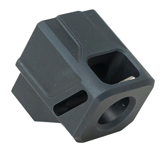 Faxon FFPACOMPDSMP01 EXOS-514 Compensator for M&P Black Aluminum 1/2x28 Threads 1.10 OAL 9mm