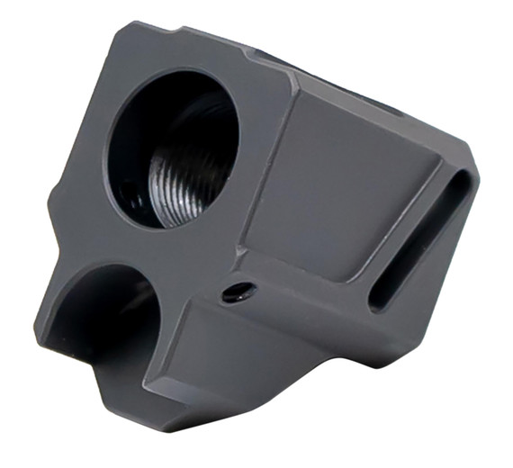 Faxon FFPACOMPSSG01 EXOS-523 Compensator for G43 Black Anodized Aluminum 1/2x28 Threads 1.125 OAL 9mm