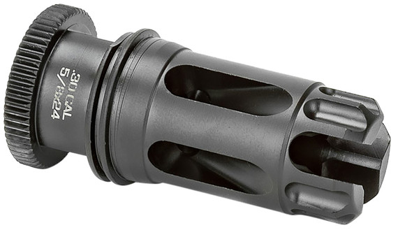 Griffin Armament DLFC30C5824 Dual-Lok Flash Comp 30/7.62mm Black QPQ Nitride 17-4 PH Stainless Steel 5/8x24 Threads