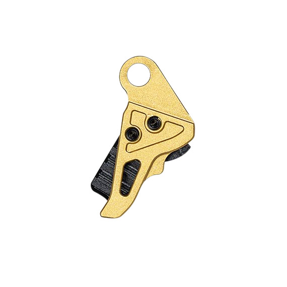 Tyrant CNC TDHCATTRIGGOLD/BLK Trigger/Shoe Gold/Black Fits Springfield Hellcat Pro