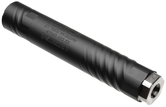 JACOB GREY FIREARMS JG22SV1 Artemis X 22LR 1.15 in 6AL-4v Titanium Baffles/ 7075-T6 Aluminum Body 1/2 inx28 tpi