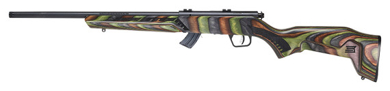 Savage 26743 Mark II Minimalist 21 Sharp 10+1 18 Matte Black Threaded Barrel & Drilled & Tapped Carbon Steel Receiver, Boyd's Minimalist Satin OD Green Laminate Stock, Right Hand, Rimfire Rifle