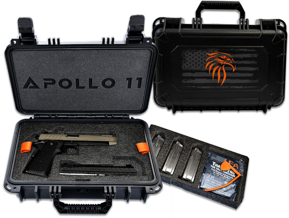 Live Free Armory LFAPF712086 Apollo 11 9mm Luger 17+1 4.15" Stainless Match Grade BBL, Elite FDE Cerakote Optic Cut/Serr Stainless Slide & Steel Frame w/Beavertail & Pic Rail, Textured Grip,Pistol