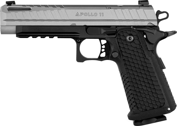 Live Free Armory LFAPF8120769mm Luger 17+1 4.15" Stainless Match Grade BBL, Elite Gray Cerakote Optic Cut/Serr Stainless Slide & Steel Frame w/Beavertail & Pic Rail, Textured Grip,Pistol