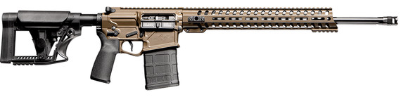 POF 01738 Prescott 6.5 Creedmoor 10+1 20" Black Nitride Steel Threaded BBL, Patriot Brown Cerakote Pic Rail Alum Rcvr, M-LOK Handguard, 6 Position MFT Minimalist Black Synthetic Stock, Black Polymer Grip,Tactical Rifles