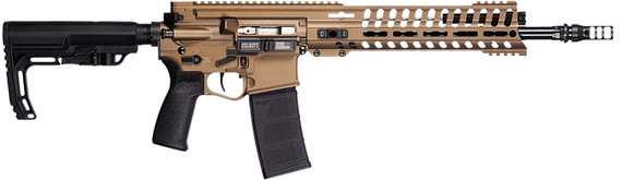POF 02161 P415 Edge 5.56 NATO 30+1 13.75" Black Nitride Steel Threaded BBL, Burnt Bronze Cerakote Pic Rail Alum Rcvr, M-LOK Handguard, 11" Renegade Handguard 6 Position MFT Minimalist Black Synthetic Stock & Grip,Tactical Rifles