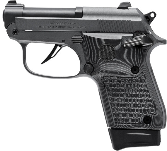 Beretta J20X22R8 20X Bobcat You're On Your Own 22 LR 8+1 2.40" Black Steel BBL, Gray Cerakote ELS/Serr Steel Slide, Black Polymer Frame w/Beavertail, Helica Texture Grip,Pistol