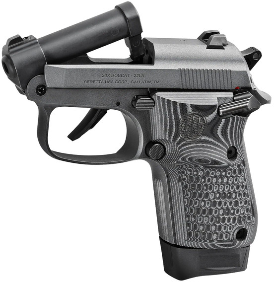 Beretta J20X22R8M2 20X Bobcat You're On Your Own 22 LR 8+1 2.40" Black Steel BBL, Silver Cerakote ELS/Serr Steel Slide, Black Polymer Frame w/Beavertail, Helica Texture Grip,Pistol