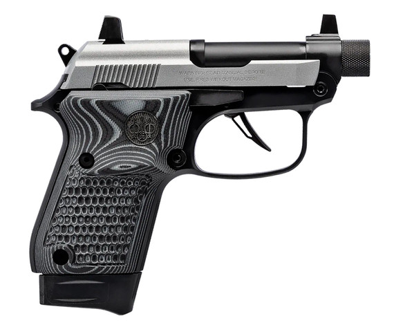 Beretta J20X22R8M3 20X Bobcat Bug Out Bag Micro Frame 22 LR 8+1 2.80" Black Threaded Tip-Up BBL, Inox ELS/Serr Slide, Black Polymer Frame w/Beavertail, Helica Texture Grip,Rimfire Pistols