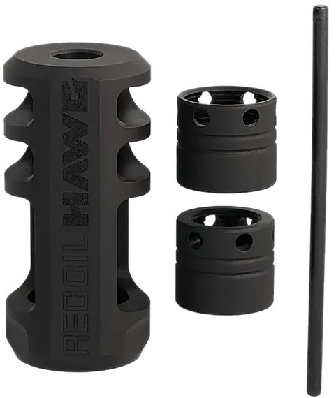 Browning 001293099 Xeno Recoil Hawg Black Matte Stainless 1/2"x28 Threads 2.20" OAL,Brakes & Compensators