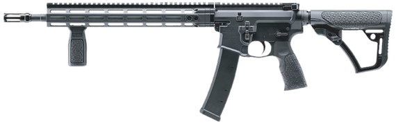 Daniel Defense 0218919089 PCC 916 9mm Luger 20+1 16" Black Phosphate Heavy Threaded BBL, Black Cerakote Pic Rail Stainless Rcvr, 13.50" M-LOK Handguard, DD Buttstock Black Polymer, Black Polymer Grip, Ambidextrous,Tactical Rifles