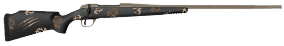 Fierce TWTROG65PRC20BS Twisted TI Rogue Full Size 6.5 PRC 3+1 20" Black Cerakote Fluted Threaded BBL, Black Cerakote Titanium Drilled & Tapped Rcvr, Arca Rail Forend, Sonora Ambush Camo Fixed Carbon Fiber Stock, Right Hand,Rifle