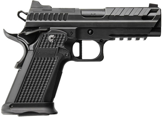 Fusion Firearms XP9BLK XP Pro 9mm Luger 17+1 4" Black Tennifer Bull BBL, Black Optic Cut/Serr/Vent Cut Slide, Black Steel Frame w/Beavertail & Pic Rail, Black Alum Grip,Pistol