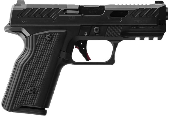 Fusion Firearms XF9BLK XF Pro 9mm Luger 15+1 4" Black Tennifer Fluted Glock Compatible BBL, Black Optic Cut/Serr/Window Cut Alum Slide, Black Alum Frame w/Beavertail & Pic Rail, Interchangeable Panels Grip,Pistol