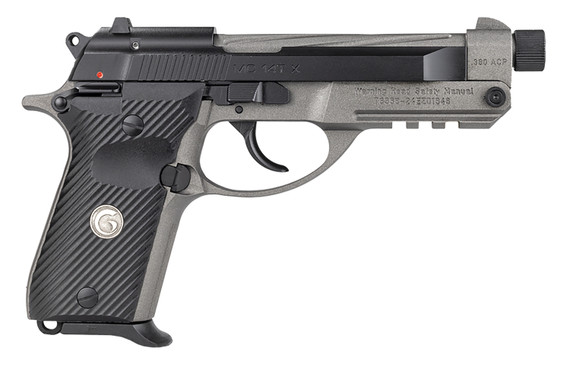 Girsan 390890 MC 14TX 380 ACP 13+1 4.90" Tungsten Cerakote Spiral Fluted Threaded Tip-Up BBL, Matte Black Serr Steel Slide, Tungsten Cerakote Alum Frame w/Pic Rail, Black G10 Grip,Pistol