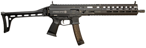 Grand Power 810091157978 SP9A3 Stribog 9mm Luger 30+1 16" Black Threaded BBL, M-LOK Handguard, Black Hardcoat Anodize Alum Rcvr w/Pic Rail, Black Polymer Side Folding Stock, Black Polymer Grip, Thread Protector, Ambidextrous,Tactical Rifles