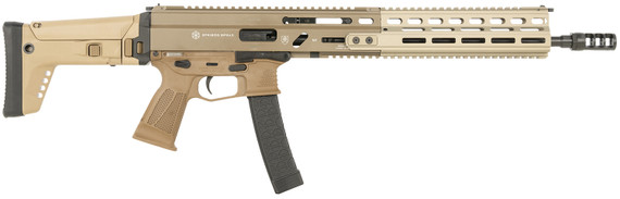 Grand Power 810091158012 SP9A3 Enhanced Stribog 9mm Luger 30+1 16" Black Threaded BBL, FDE Cerakote Alum/Polymer Rcvr w/Pic Rail, M-LOK Handguard, GO UFS Stock & Grip, Ambidextrous,Tactical Rifles