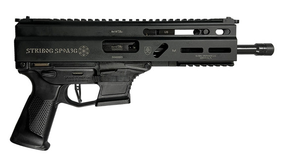 Grand Power 810091158180 SP9A3G Stribog *CA Compliant 9mm Luger 10+1 16" Black Threaded BBL, Black Hardcoat Anodize Alum/Polymer Rcvr w/Pic Rail, M-LOK Handguard, Fixed Black Polymer Stock, Black Polymer Grip, Ambidextrous,Tactical Rifles