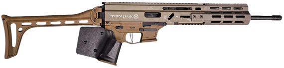 Grand Power 810091158197 SP9A3G Stribog *CA Compliant 9mm Luger 10+1 16" Black Threaded BBL, FDE Cerakote Alum/Polymer Rcvr w/Pic Rail, M-LOK Handguard, Fixed FDE Polymer Stock & Grip, Ambidextrous,Tactical Rifles