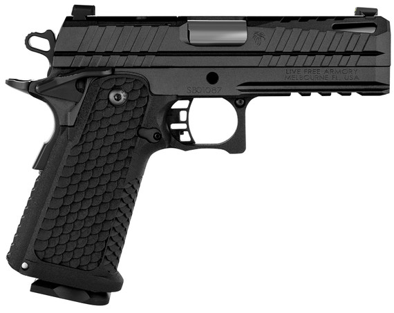 Live Free Armory LFAPC61305P Apollo 11 Compact 9mm Luger 17+1 4.15" Stainless Ported BBL, Elite Rose Cerakote Optic Cut/Serr Stainless Slide & Steel Frame w/Beavertail & Pic Rail, Textured Grip,Pistol