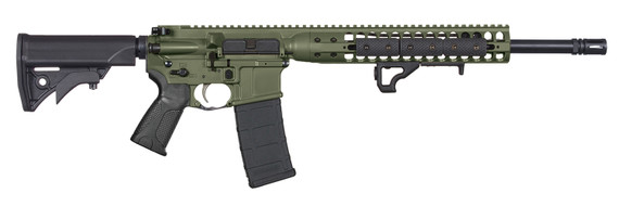 LWRC ICDIR3ODG16 DI 300 Blackout 30+1 16.10" Black Nitride Threaded BBL, OD Green Rcvr w/Pic, M-LOK Handguard, LWRC Adj Compact Black Polymer Stock, Black Magpul+ Grip, Ambidextrous,Tactical Rifles