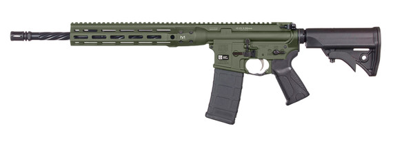 LWRC ICDIR5ODG16ML DI 223 Rem/5.56 NATO 30+1 16.10" Black Nitride Threaded BBL, OD Green Rcvr w/Pic Rail, M-LOK Handguard, Black LWRC Adj Compact Black Polymer Stock, Black Magpul+ Grip, Ambidextrous,Tactical Rifles