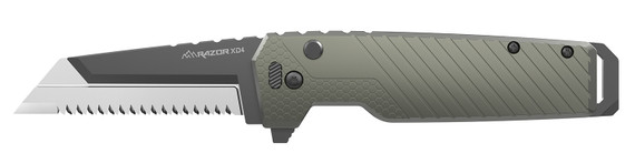 Outdoor Edge XDS430AC Razor XD4 3" Folding 420J2 SS Blade, Green Anod Alum Handle,Knives