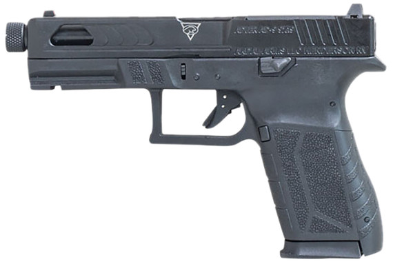 Puma APM9MFSPBLK P9x19 Compact Frame 9mm Luger 15+1 4.50 Black Threaded Barrel, Optics Ready/Serrated Steel Slide, Black Poly Frame w/Acc Rail, Black Grip, Pistol